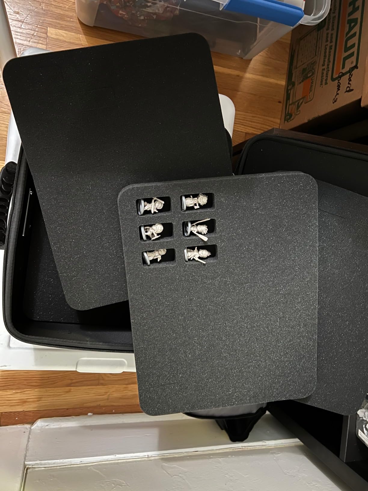CASEMATIX Miniature Carrying Case - 144 Slot Miniature Storage Case with Four Impact-Absorbing Foam Trays For Minis, Adjustable Shoulder Strap, ID Card Holder and More! customer photo 1