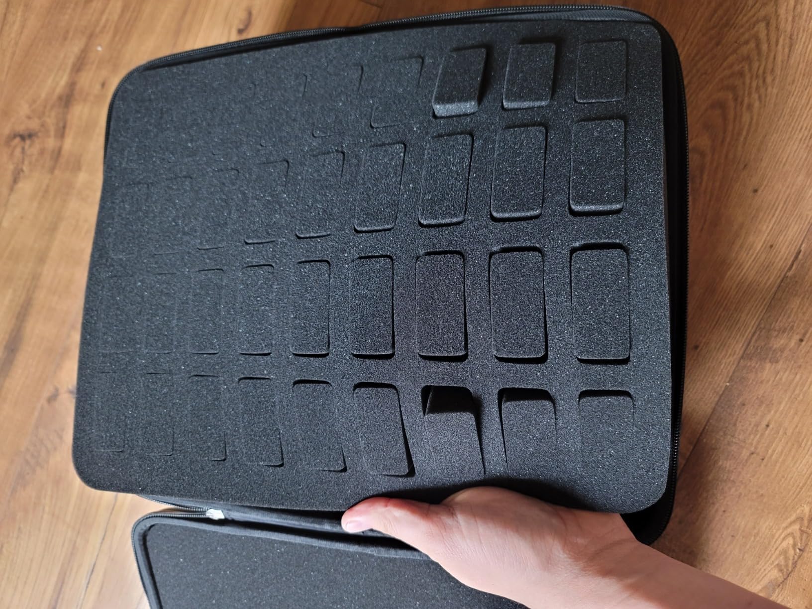 CASEMATIX Miniature Carrying Case - 144 Slot Miniature Storage Case with Four Impact-Absorbing Foam Trays For Minis, Adjustable Shoulder Strap, ID Card Holder and More! customer photo 2