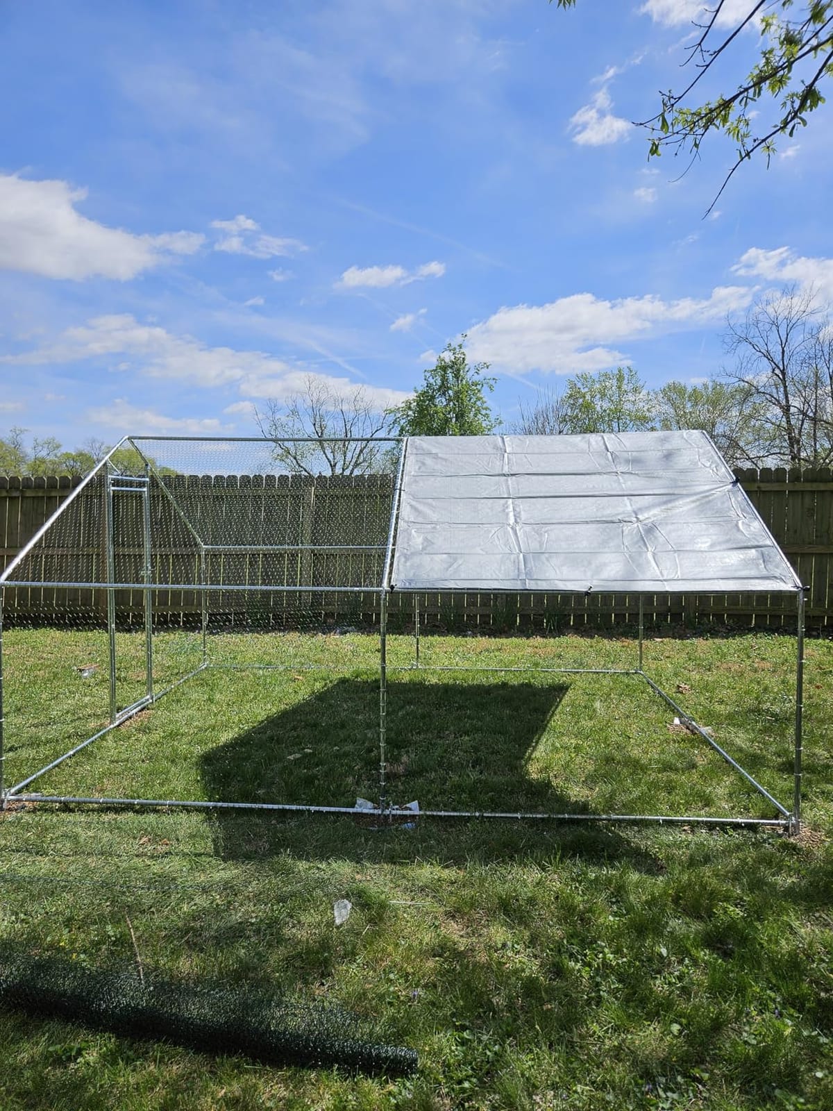 HITTITE Large Metal Chicken Coop with Run, 9.84 x 6.4 x 6.56 ft Walk in Poultry Cage Chicken Run Pen, Outdoor Chicken Runs for Yard with Waterproof & Anti-UV Cover customer photo 1