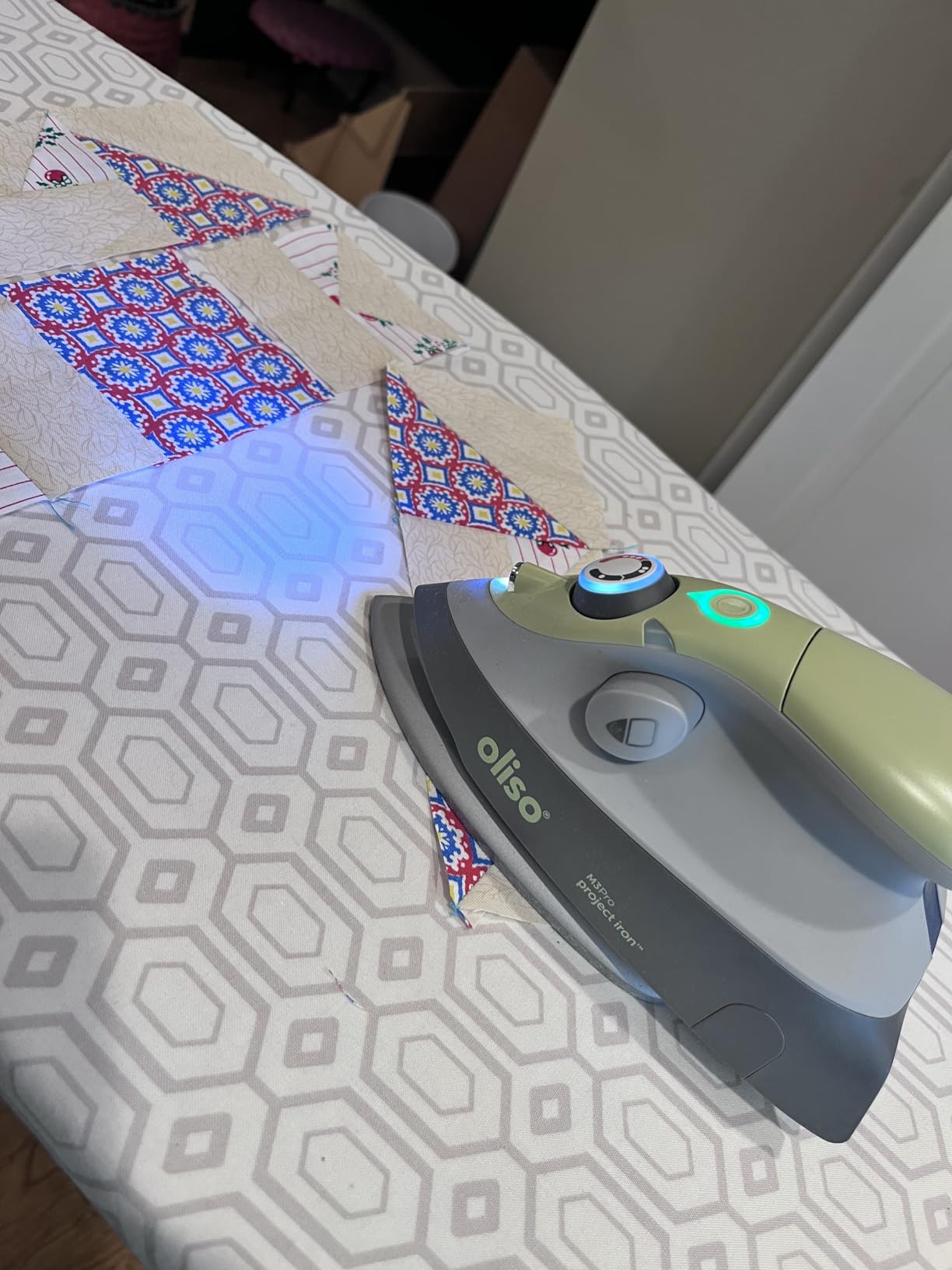 oliso M3Pro Project Mini Steam Iron - Sewing, Quilting, Travel - Coral | 1000W Ceramic Soleplate, LED Light, Craft and Travel Steam Iron, Auto-Off, Dual Voltage 120V/220V, Portable, Compact customer photo 2