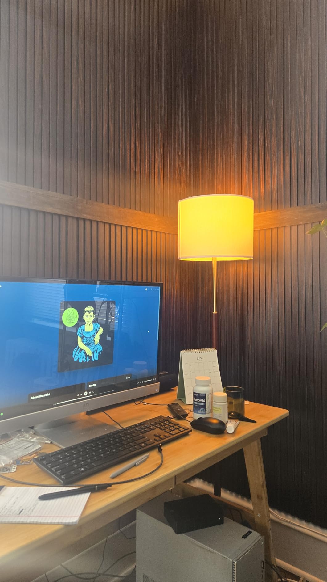 Art3d 48 x 6 Inch WPC Wood Slat Wall Panels, 3D Wall Accents, 16-Pack, Teak customer photo 2