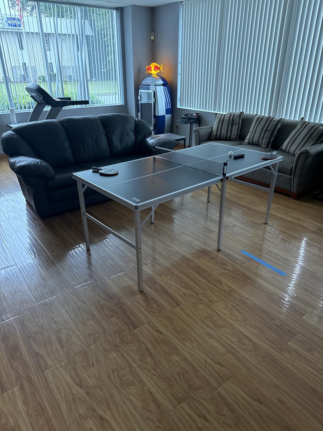 PartyLife 6 ft x 3 ft Ping Pong Table Tennis Table | Mid-Size Portable Folding Indoor Outdoor Foldable Ping Pong Table Tennis Table w/Optional LED Lights (Not a Full Size Table) customer photo 1