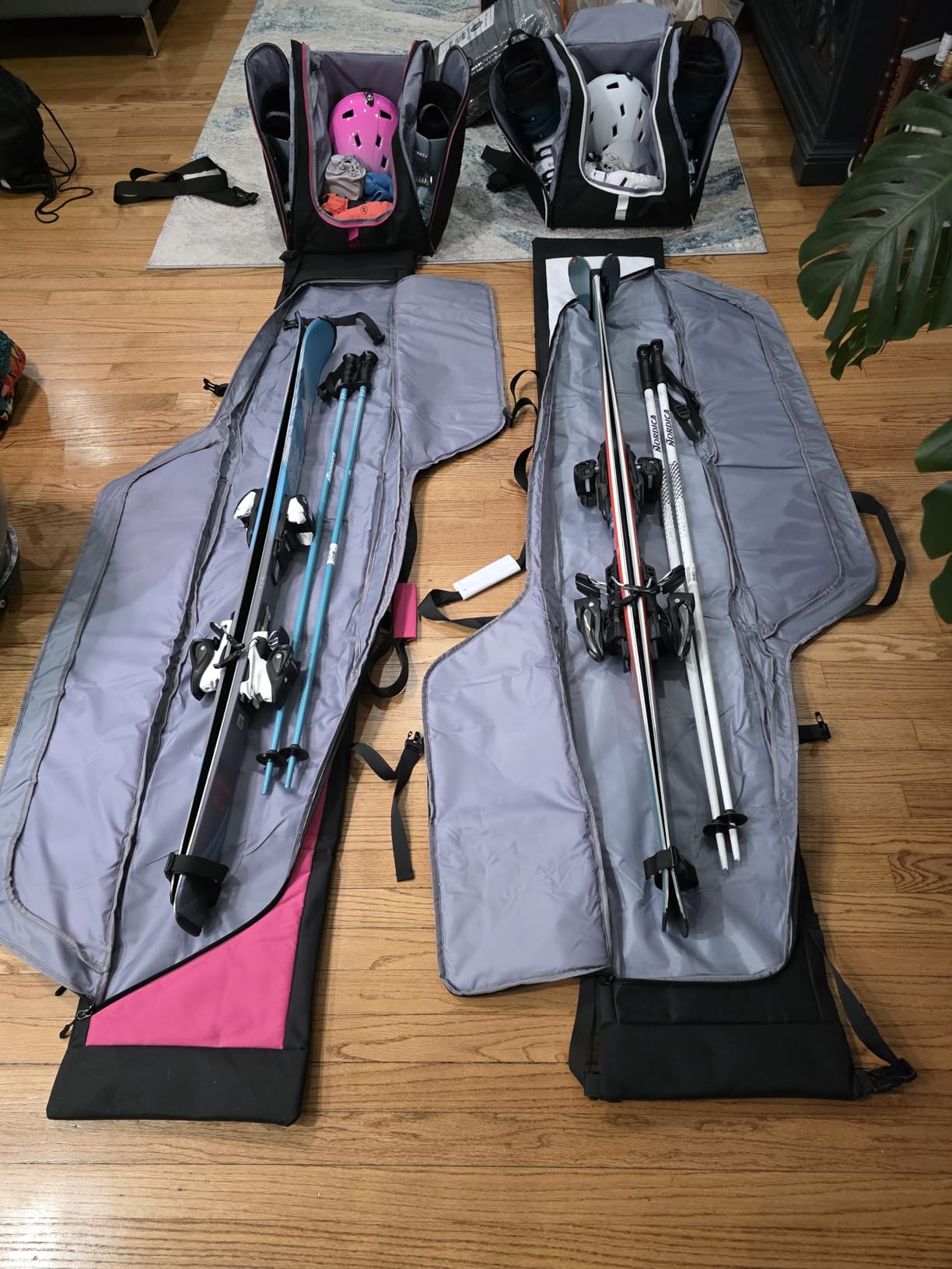 GoHimal Ski Bag & Boot Bag Combo, Padded Ski Carrier | Fits Skis Up to 200CM, Fits Boots Up to US13, Safety Reinforced, Water-Resistant, Ski Travel Bag customer photo 2