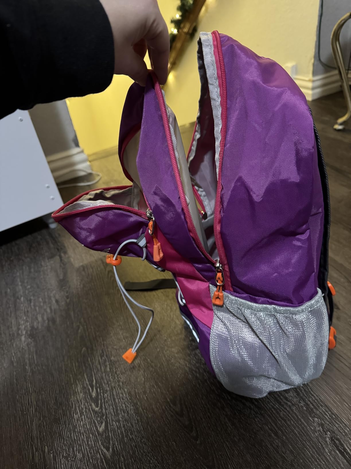 IVYGREEN Small Kids Hiking Backpack for Camping or Short Trip, Purple, S customer photo 2