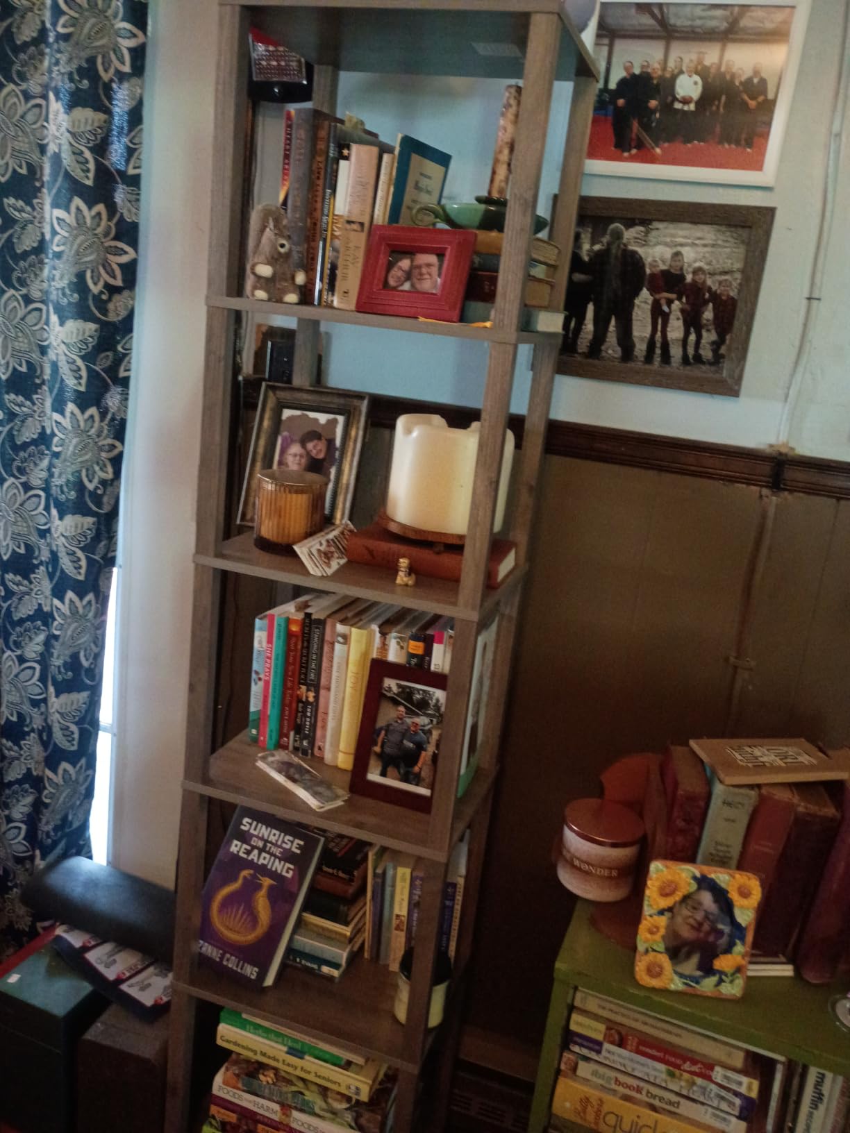 TUTOTAK Bookshelf, 6-Tier Tall Book Shelf, Narrow Bookcase for Small Space, DIY Stackable Bookshelf, for Living Room, Office, Study, Entryway, Industrial, Rustic Brown BS01BB006 customer photo 2