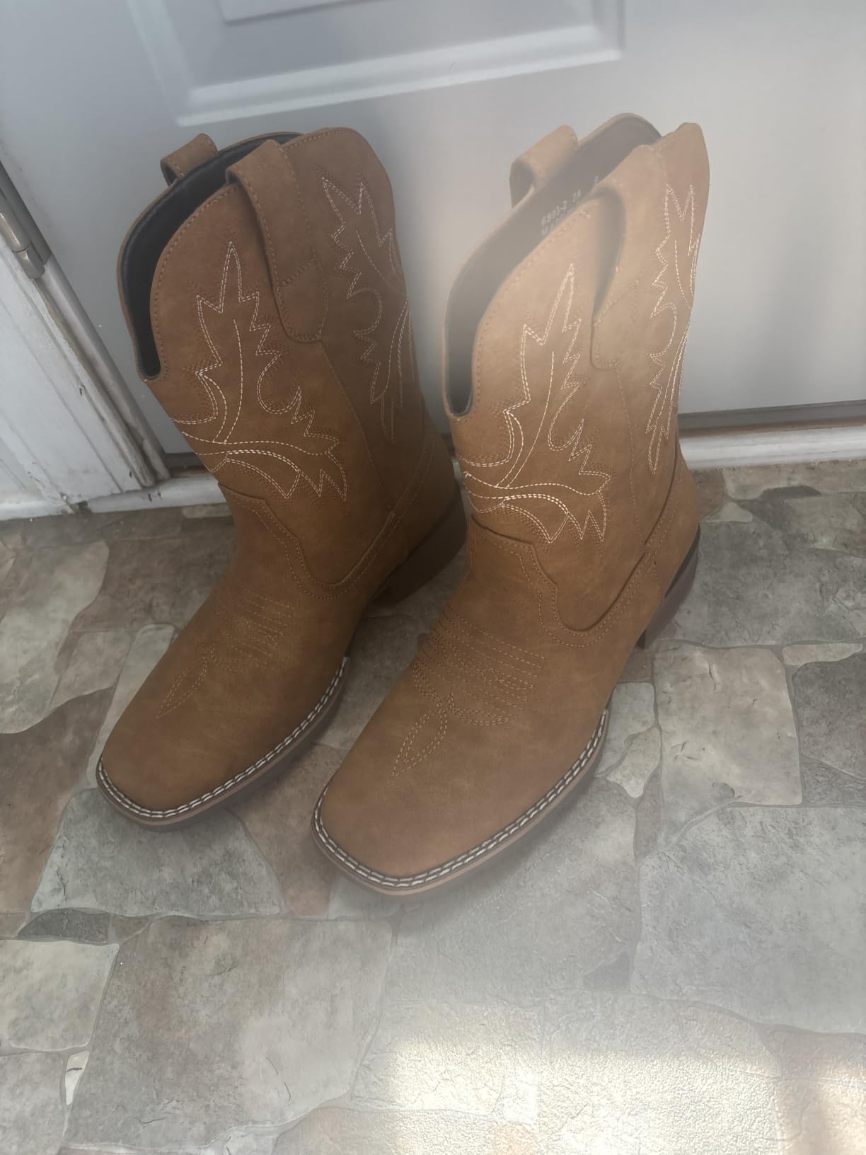 Cowboy Boots for Men - Western Men's Boots with Classic Embroidered, Slip on Square Toe Boots, Slip Resistant Country Boots customer photo 1