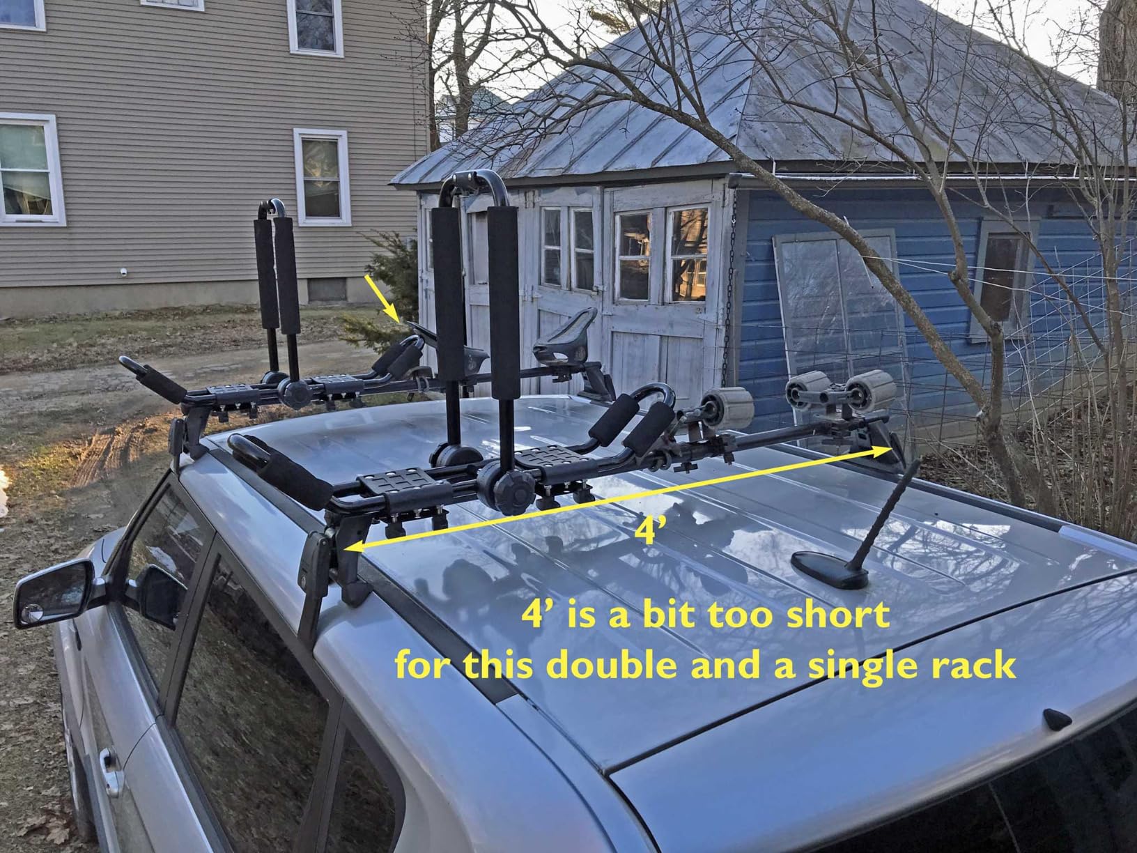 Folding Kayak Roof Rack J-Bar Adjustable | For Kayak/Canoe/SUP, Roof Mounting, SUV/Car/Truck Crossbars(23-krf-2) customer photo 2