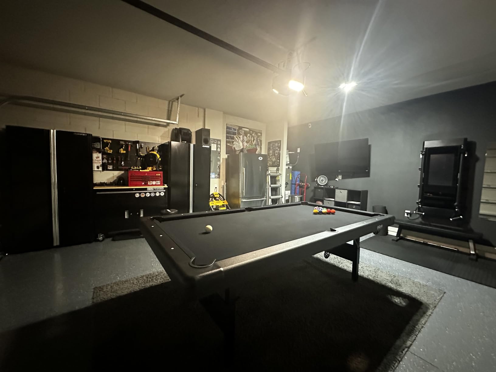 GoSports 6, 7, or 8 ft Billiards Tables - No Assembly, Choose Your Color - Portable Pool Table Includes Full Set of Balls, 2 Cue Sticks, Chalk and Felt Brush customer photo 1