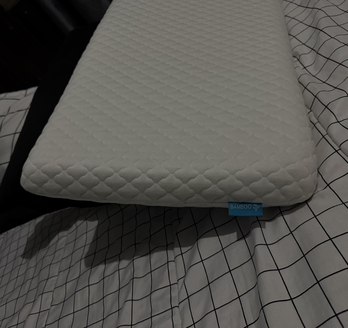 SofGlowly Ultra Thin Flat Pillows for Sleeping, Cooling Memory Foam Pillow 2.75 inch Height Ultra Thin Pillow, Slim Bed Pillows for Stomach Back Sleeper, Standard Size - 16x25 Inch customer photo 1