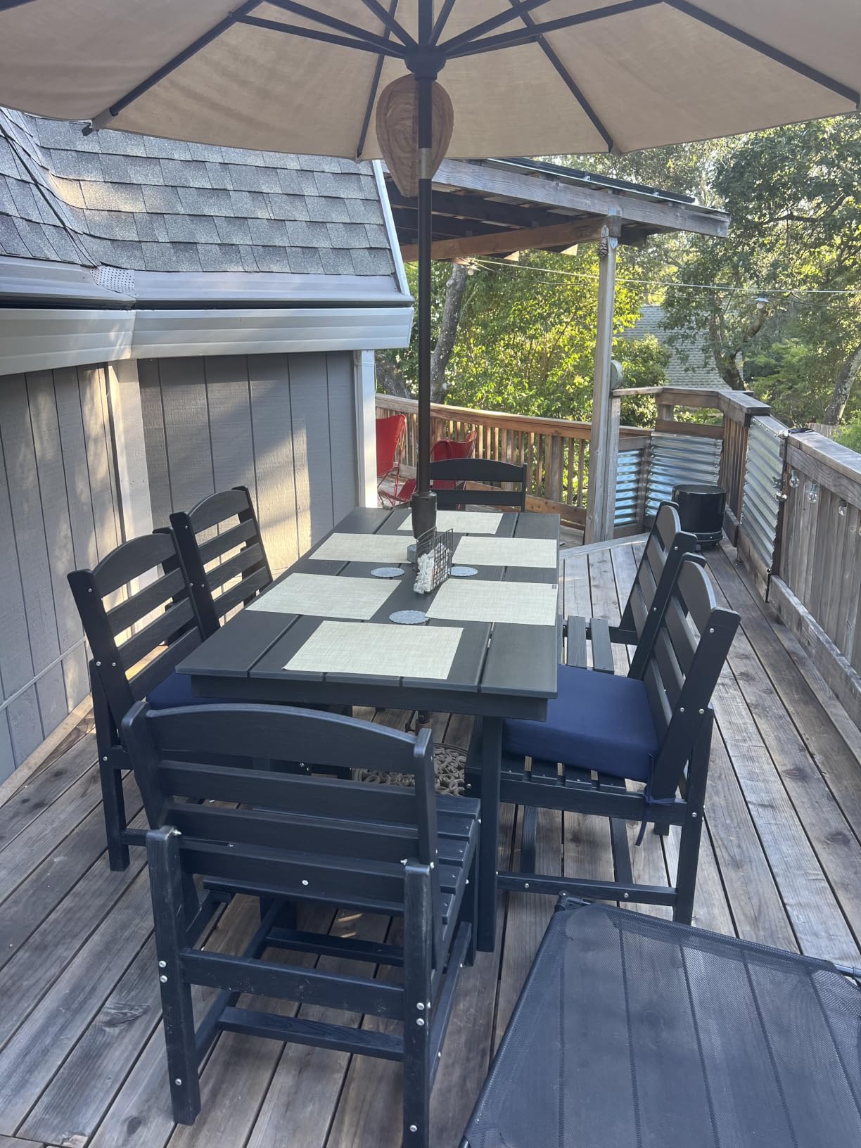 SERWALL 7 Pcs Outdoor Dining Set, 67