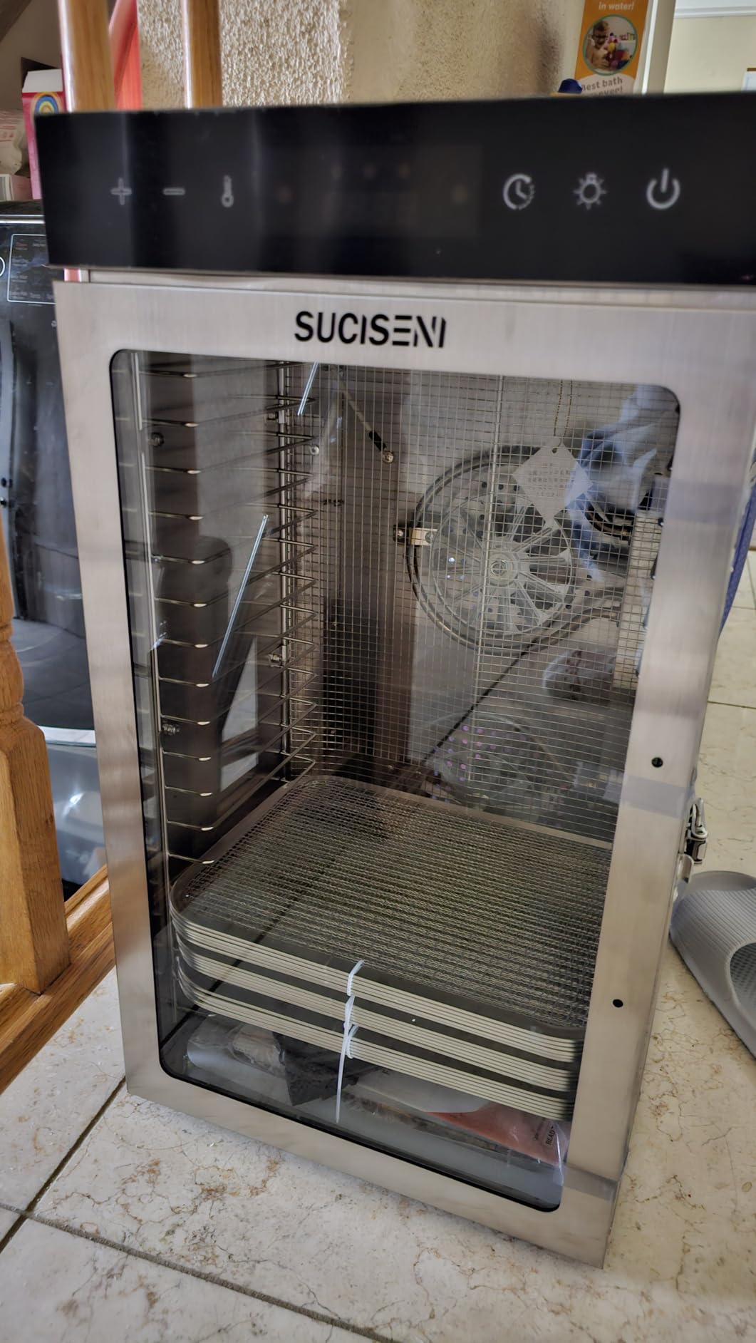 SUCISENI Food Dehydrator Machine 1000W 18 Trays Stainless Steel Commercial Food Dehydrated Dryer with 24H Timer Touch-Control LED Display, Compact Size for Home Jerky Herbs Meat Beef Fruit Vegetables customer photo 1