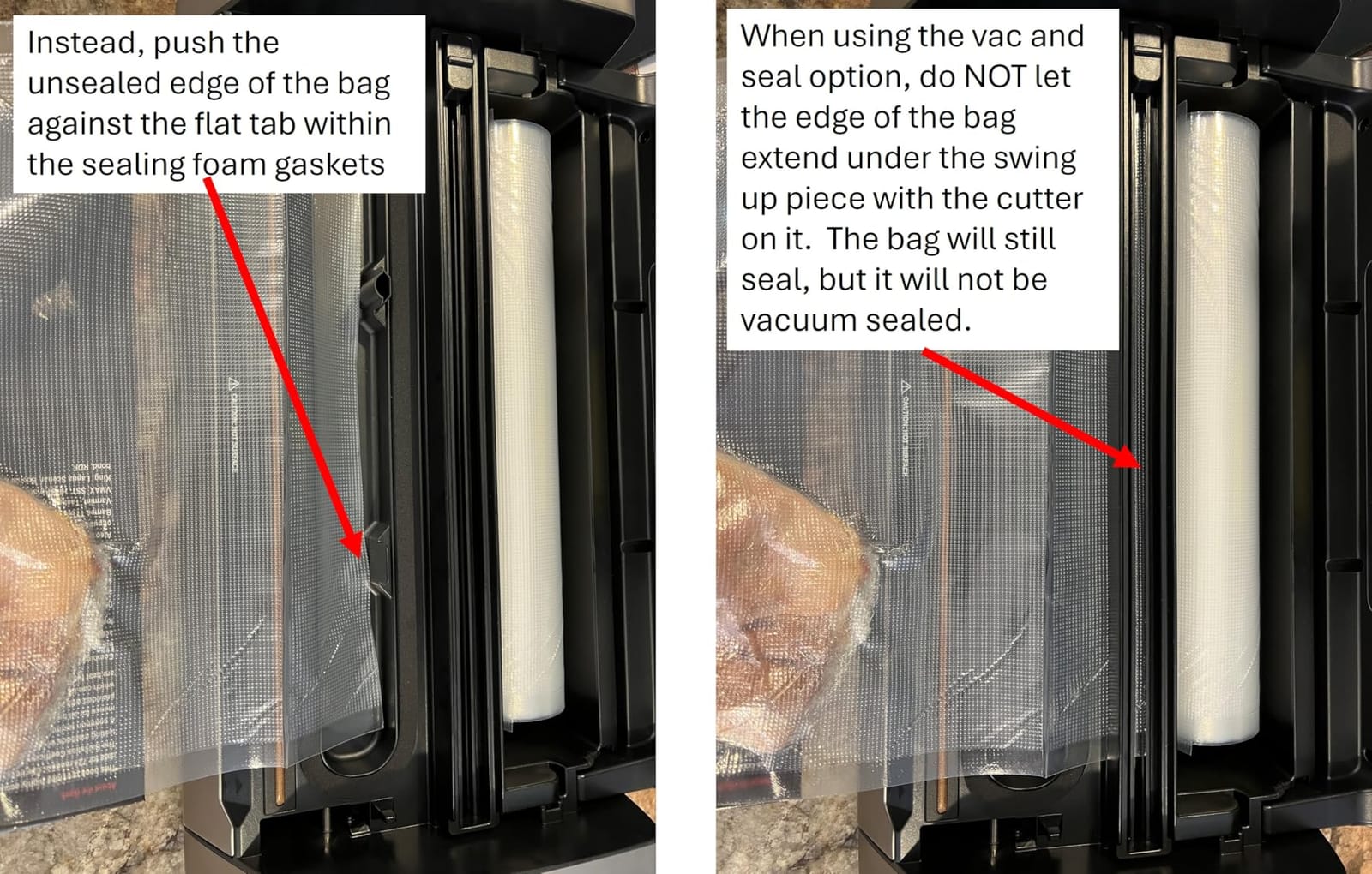 Bonsenkitchen Vacuum Sealer Machine, Globefish Technology for Perfect Vacuum Sealing, Powerful Low-Noise Food Vacuum Sealer with Easy Handle Design, Built-in Cutter & Bag Storage, 1 Bag Roll & 10 Bags customer photo 1