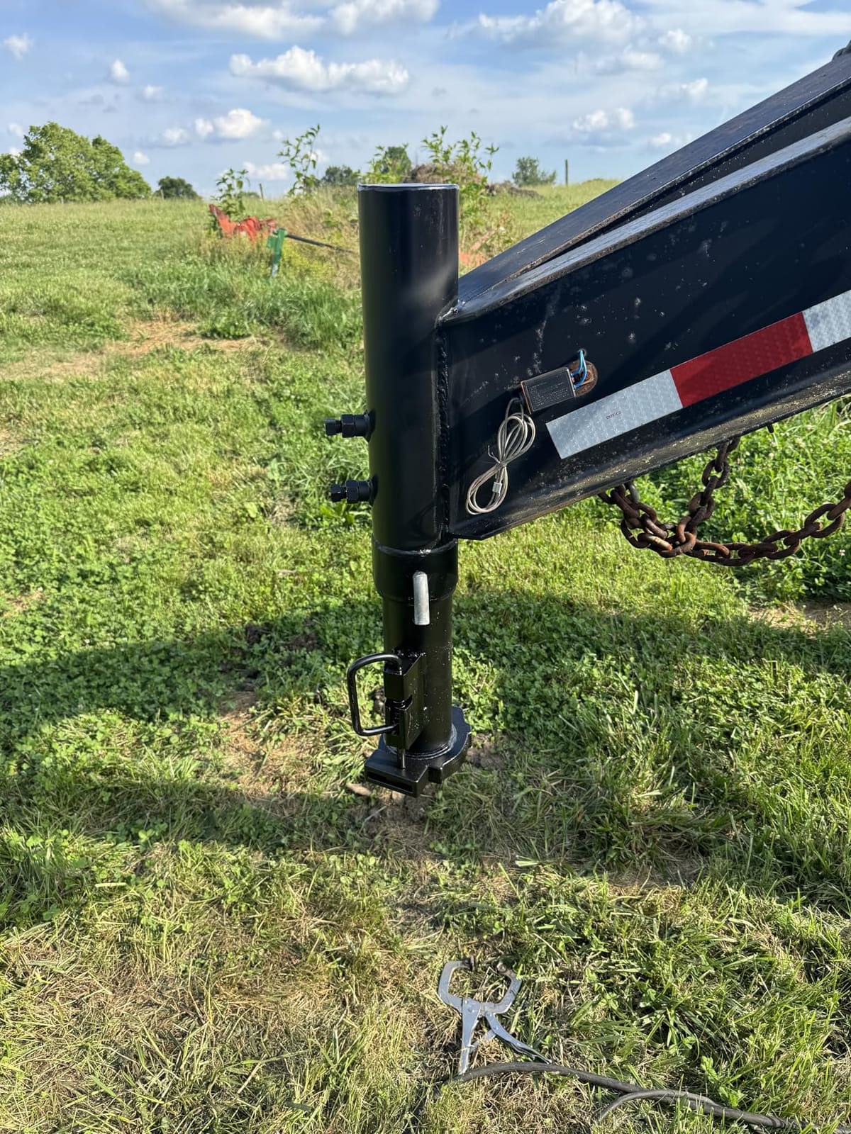 30000 LBS Heavy Duty Gooseneck Coupler 2-5/16 Ball 8 in Adjust Round Tube | Heavy Duty Hitch with load pin for horse & flatbed trailers, 30