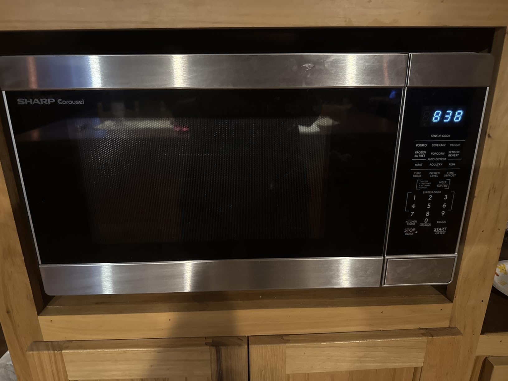 Sharp SMC1662KS 1.6 cu. ft. 1100W Stainless Steel Countertop Microwave Oven | 1100 Watt, Removable 13.6