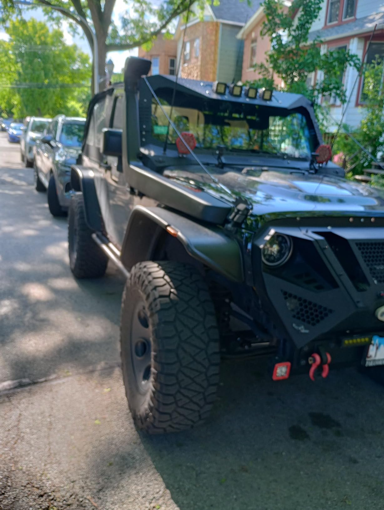 SCITOO Car Snorkel Kit Assembly Compatible with Jeep Wrangler JK 2006-2017 Air Ram Intake 3.8L Petrol 2.8L Diesel customer photo 1