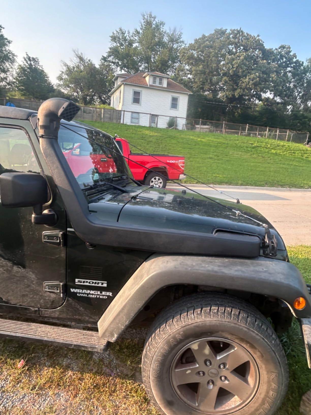 SCITOO Car Snorkel Kit Assembly Compatible with Jeep Wrangler JK 2006-2017 Air Ram Intake 3.8L Petrol 2.8L Diesel customer photo 2