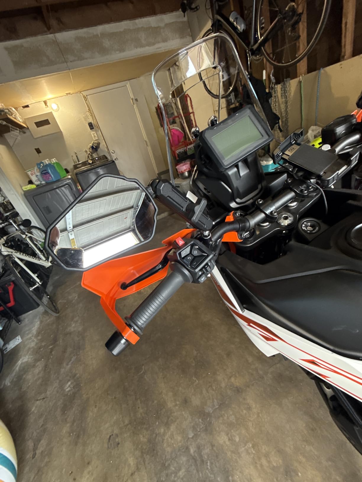 Upgraded Adventure Motorcycle Mirrors, Ball-Head ATV Rear View Mirror No Vibration & Wobble With 8/10MM Screw and 7/8