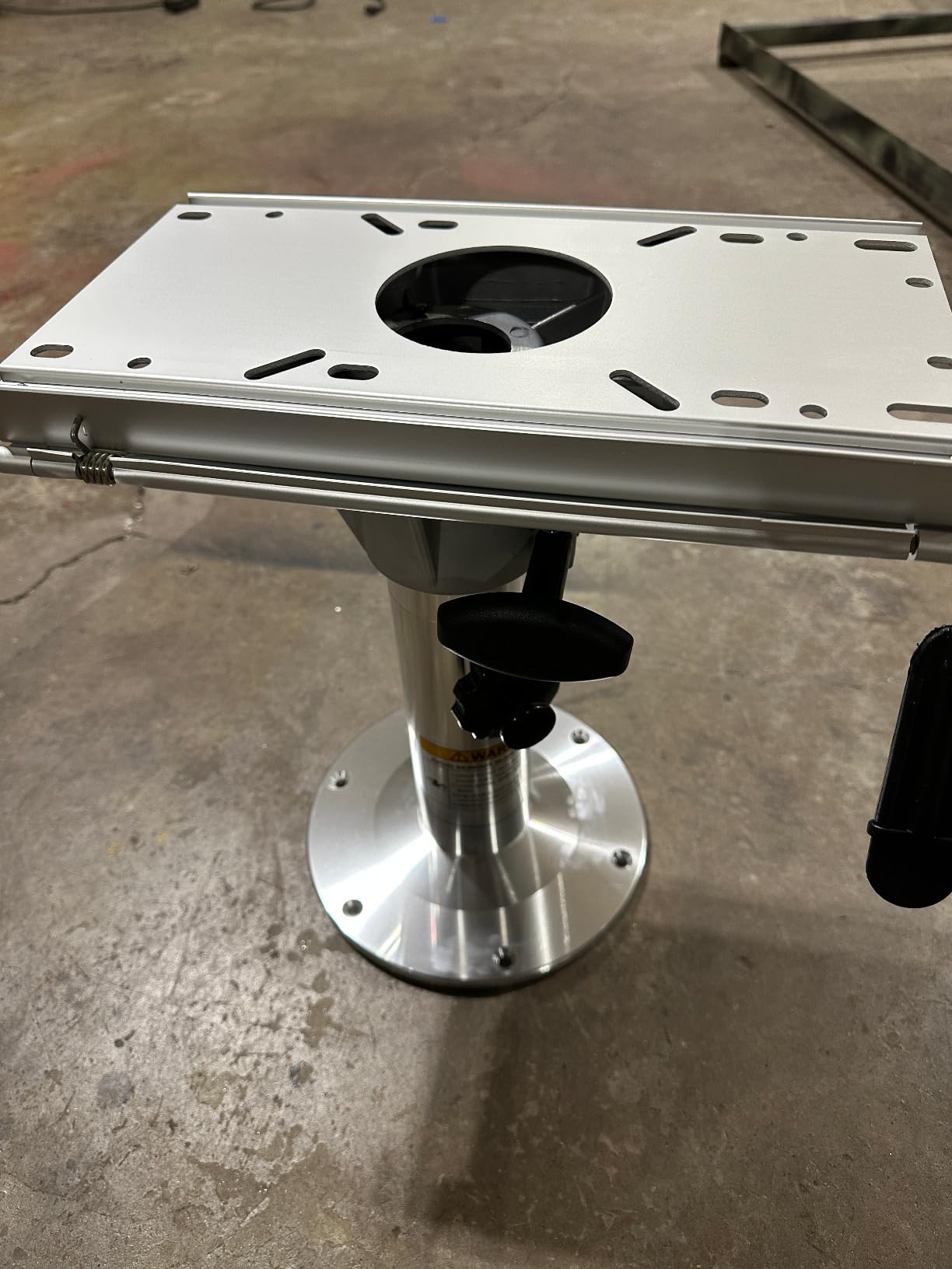 Boat Seat Pedestal with Slide, Aluminum Adjustable Height from 14