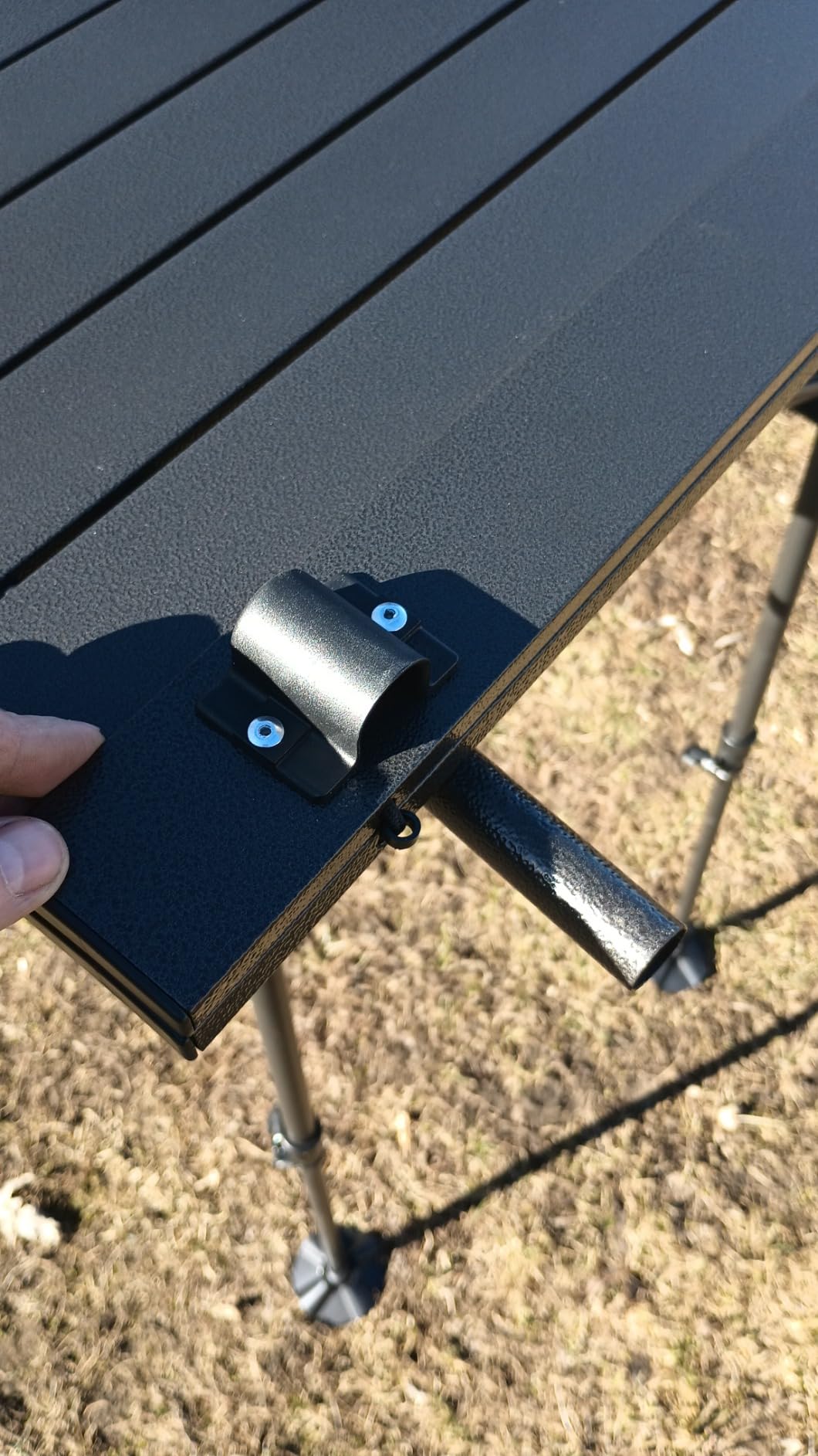 ALPHA CAMP Folding Camping Table Outdoor Table for Camping Picnic BBQ Beach | Portable Roll-up Aluminum Outdoor Table with Adjustable Height customer photo 1