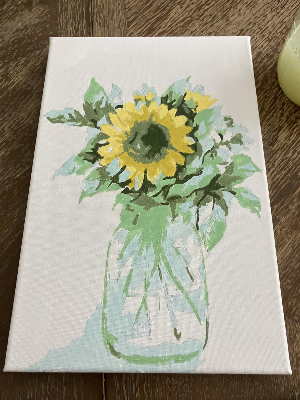 Ginkko Framed Paint by Numbers Kit for Adults, 8x12 inch, Flowers | Beginners & Kids Ages 8-12, Flower DIY Acrylic Canvas Painting with Paints & Brushes, Original Art Decor Gift for Home Wall customer photo 1