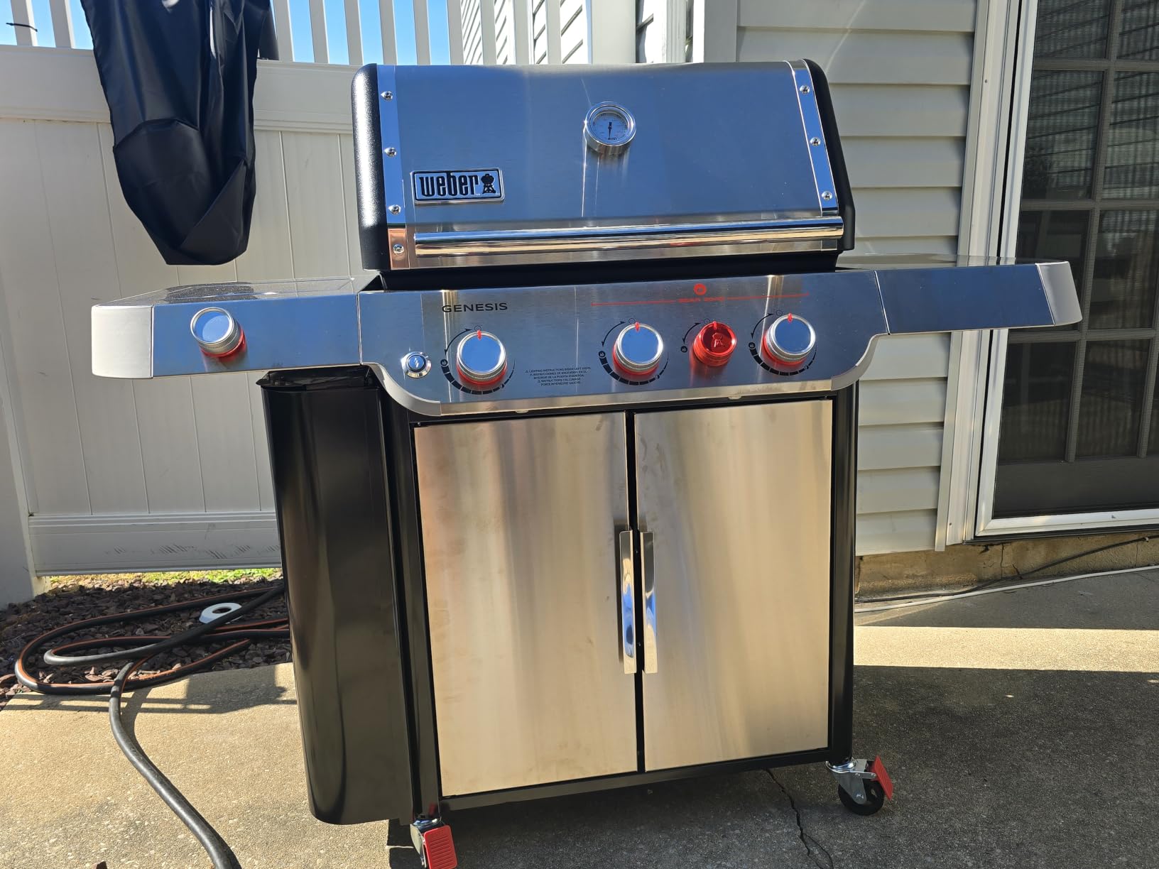 Weber Genesis S-335 Liquid Propane Gas Grill for Outdoor Cooking, Stainless Steel, 3 Burners and 1 Side Burner - Stainless Steel Cooking Grates, PureBlu Burners & Sear Zone customer photo 1