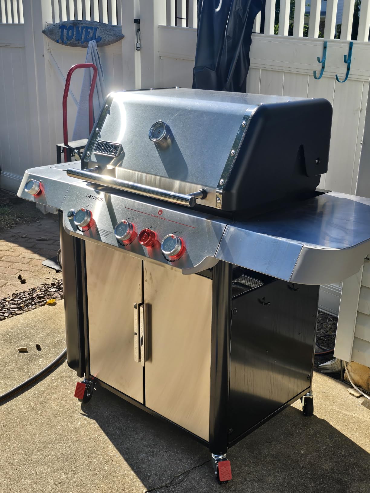 Weber Genesis S-335 Liquid Propane Gas Grill for Outdoor Cooking, Stainless Steel, 3 Burners and 1 Side Burner - Stainless Steel Cooking Grates, PureBlu Burners & Sear Zone customer photo 2