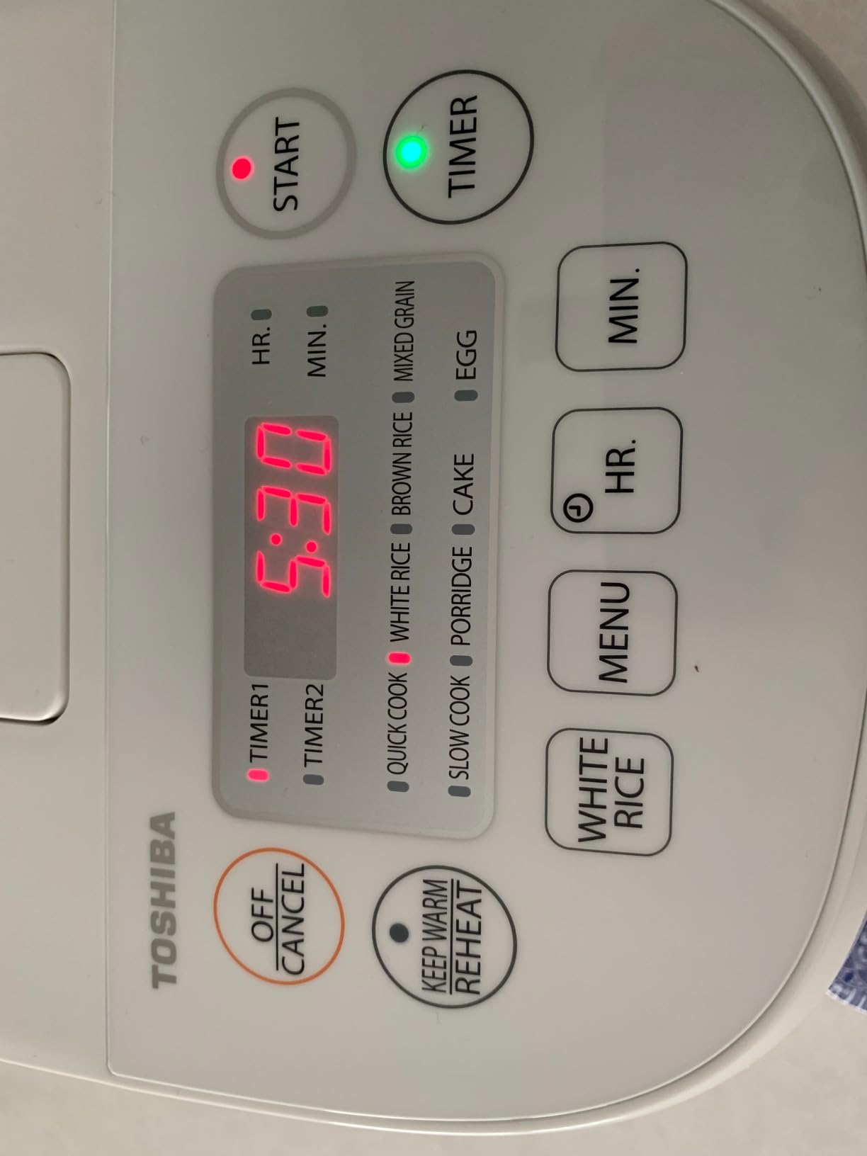 TOSHIBA Small Rice Cooker, 3-Cup Uncooked, for 1-3 People, LCD Display, 8 Cooking Functions, Nonstick Inner Pot, Grey customer photo 2