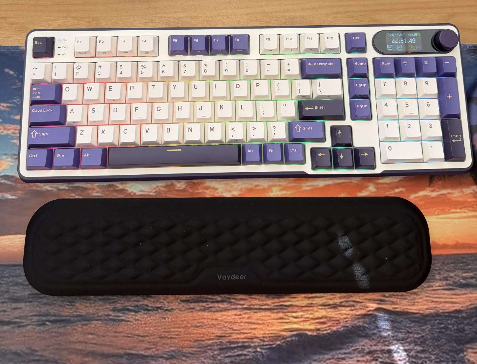 RK ROYAL KLUDGE S98 Wireless Mechanical Keyboard w/Smart Display & Knob | 96% Top Mount RGB Gaming Keyboard BT/2.4G/USB-C, Hot Swappable, Cushioned 5-Layer Noise Dampening, Massive Battery, 98 Keys customer photo 1