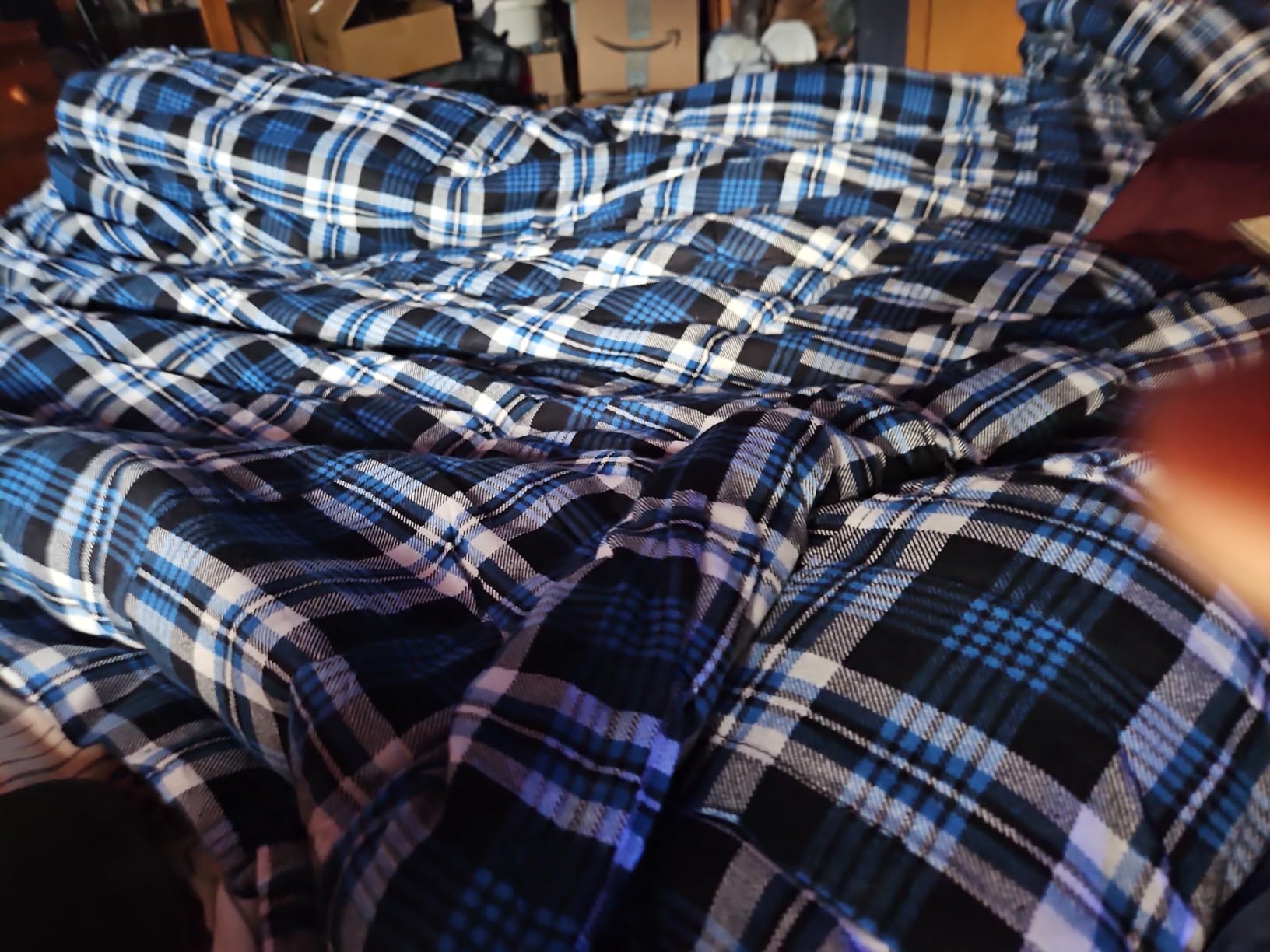 0 Degree Sleeping Bag 100% Cotton Flannel XXL Cold Weather Winter Oversized Sleeping Bag for Adults Camping Zero Degree Big and Tall with Compression Sack customer photo 1