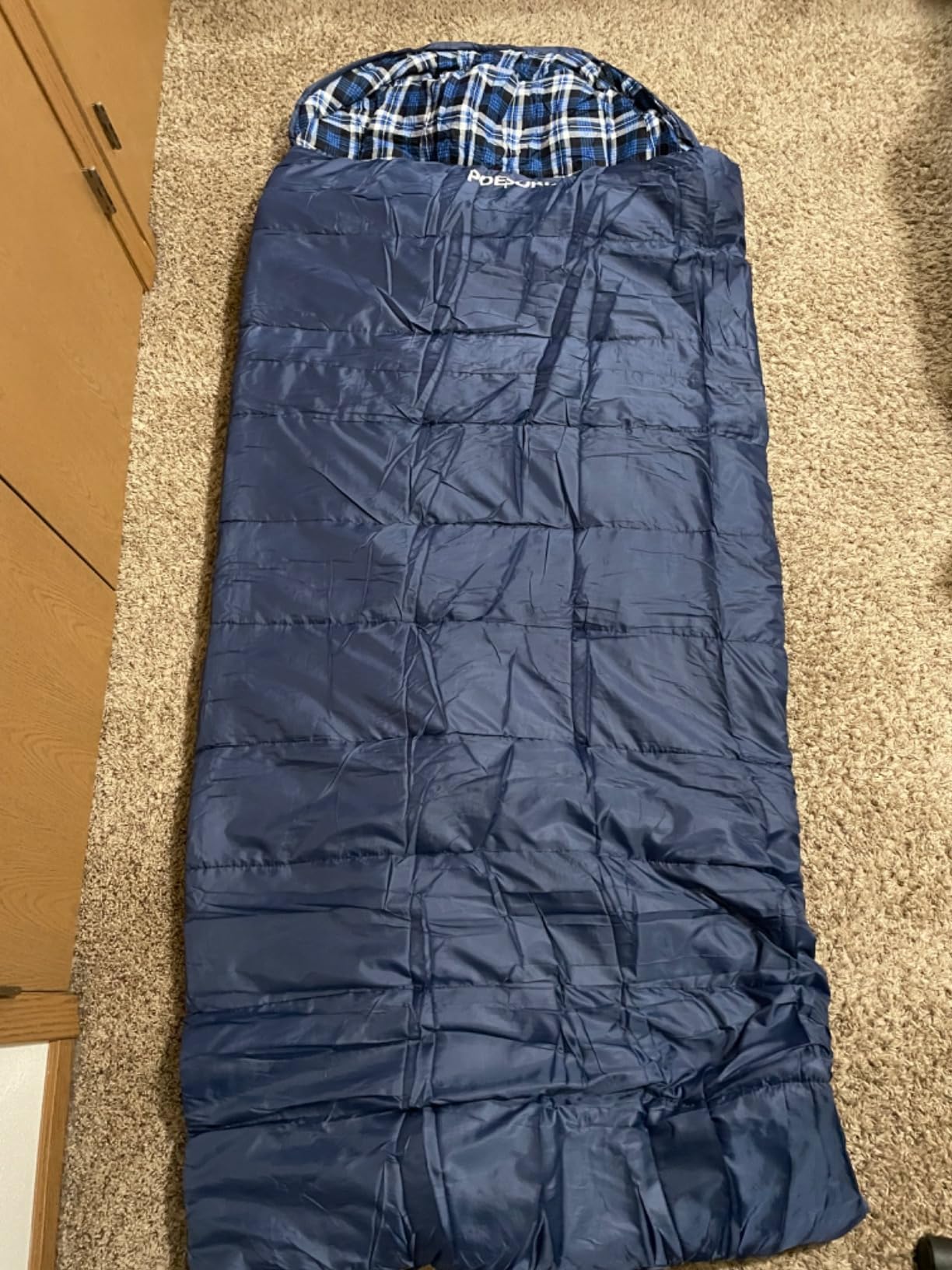 0 Degree Sleeping Bag 100% Cotton Flannel XXL Cold Weather Winter Oversized Sleeping Bag for Adults Camping Zero Degree Big and Tall with Compression Sack customer photo 2
