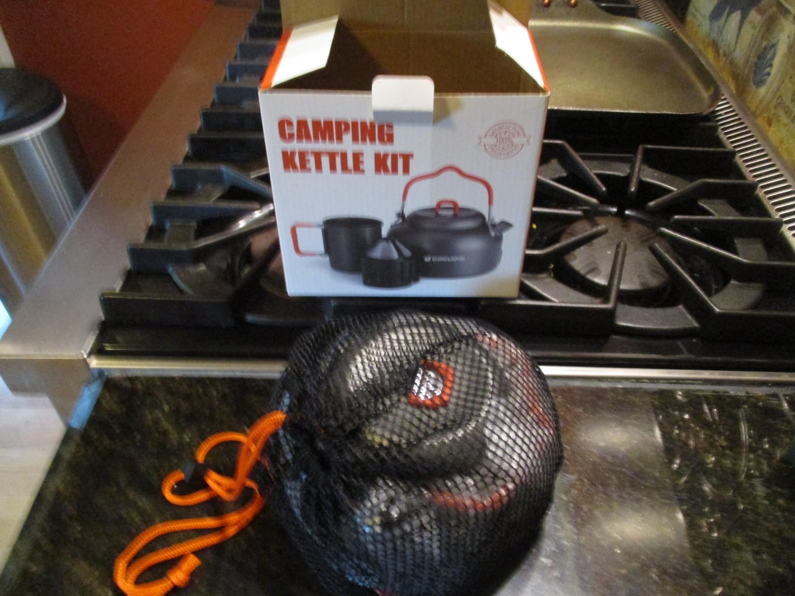 Odoland 1.2L Camping Coffee Pot Camp Coffee Makers, Mug and Coffee Filter | Camping Kettle, of Camp Cookware, for Hiking Backpacking and Picnic customer photo 1
