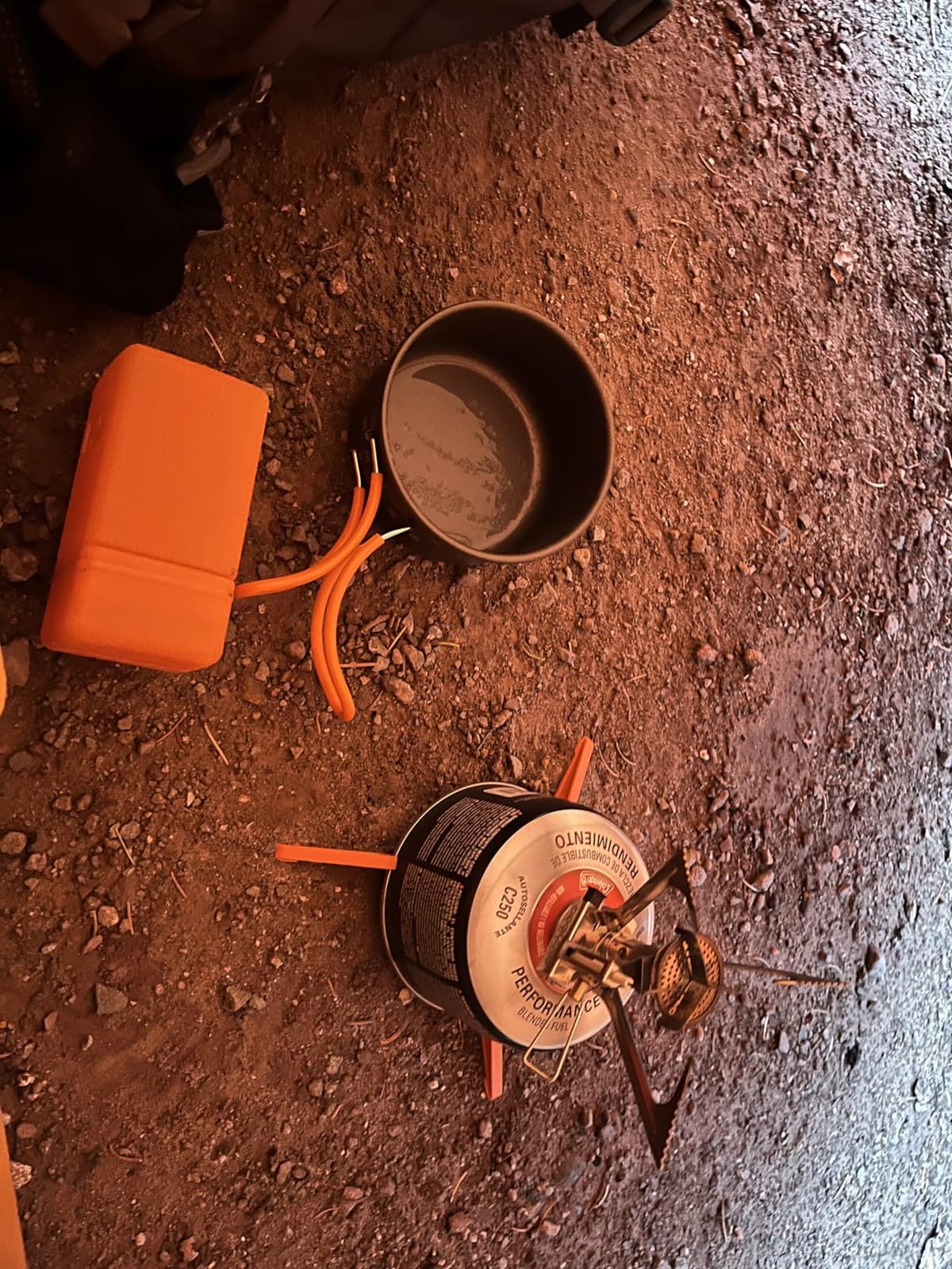 Odoland Camping Pots with Heat Exchanger Camping Cooking Set with Portable Camping Stove Camping Mess Kit Include Mug, Folding Utensil Set, Canister Stabilizer for Backpacking Outdoor Hiking & Picnic customer photo 1