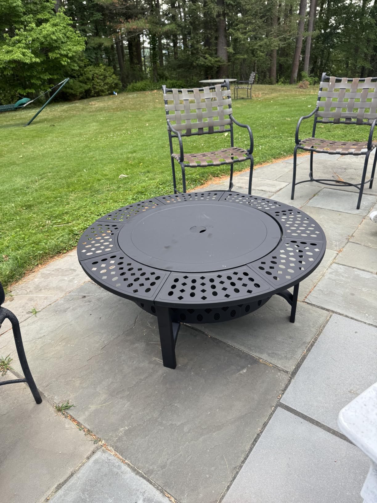 OutVue 42 Inch Fire Pit with 2 Grills, Lid, Poker customer photo 2