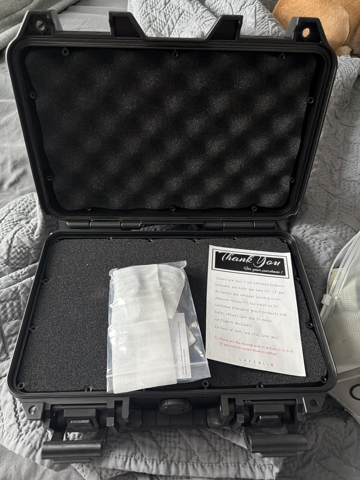 Handgun Case Lockable-Firearm Travel Pistol Case with 2 TSA Locks Included, Pistol Carrying Case Hard Shell, Waterproof Hard Gun Case for Pistol 12.6 x 9.41 x 4.42 Inches, Gun Storage Case with Foam customer photo 2