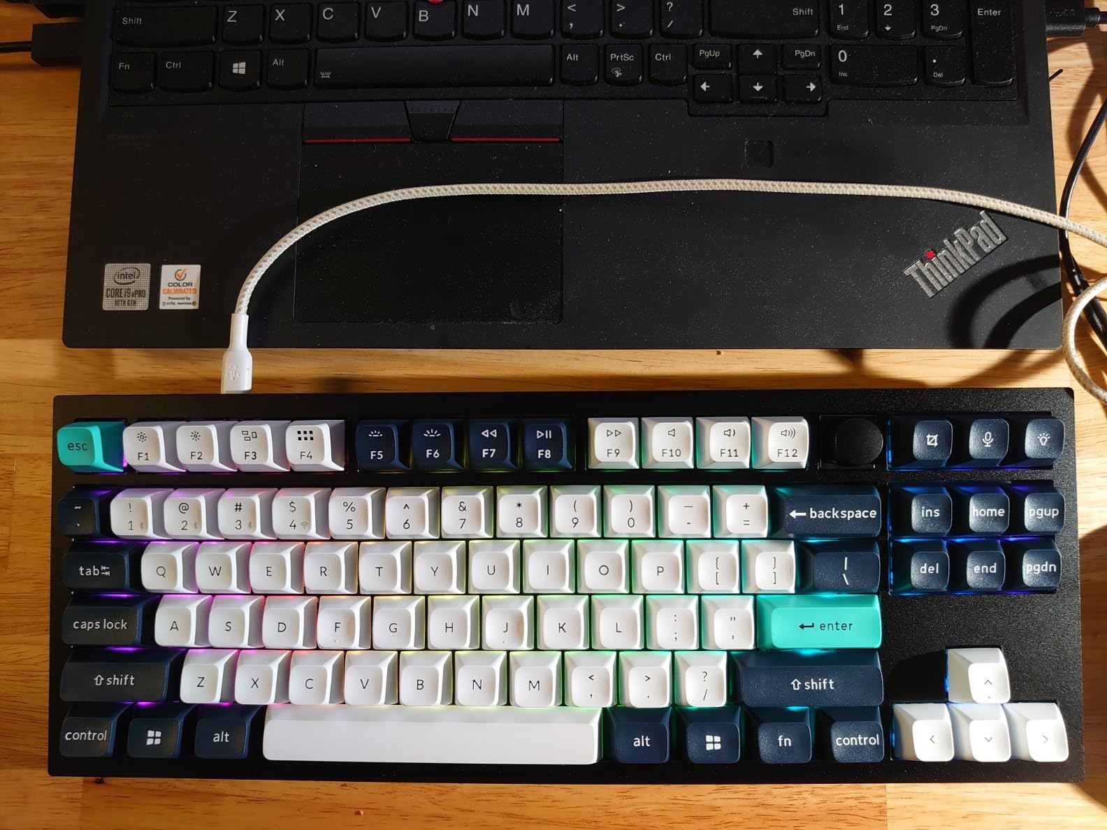 Q3 Max Wireless 2.4 GHz Bluetooth Custom Mechanical Keyboard | Full Aluminum Body, QMK Launcher, TKL Layout RGB with Hot-swappable Gateron Banana Switch Compatible with Mac Windows Linux customer photo 1