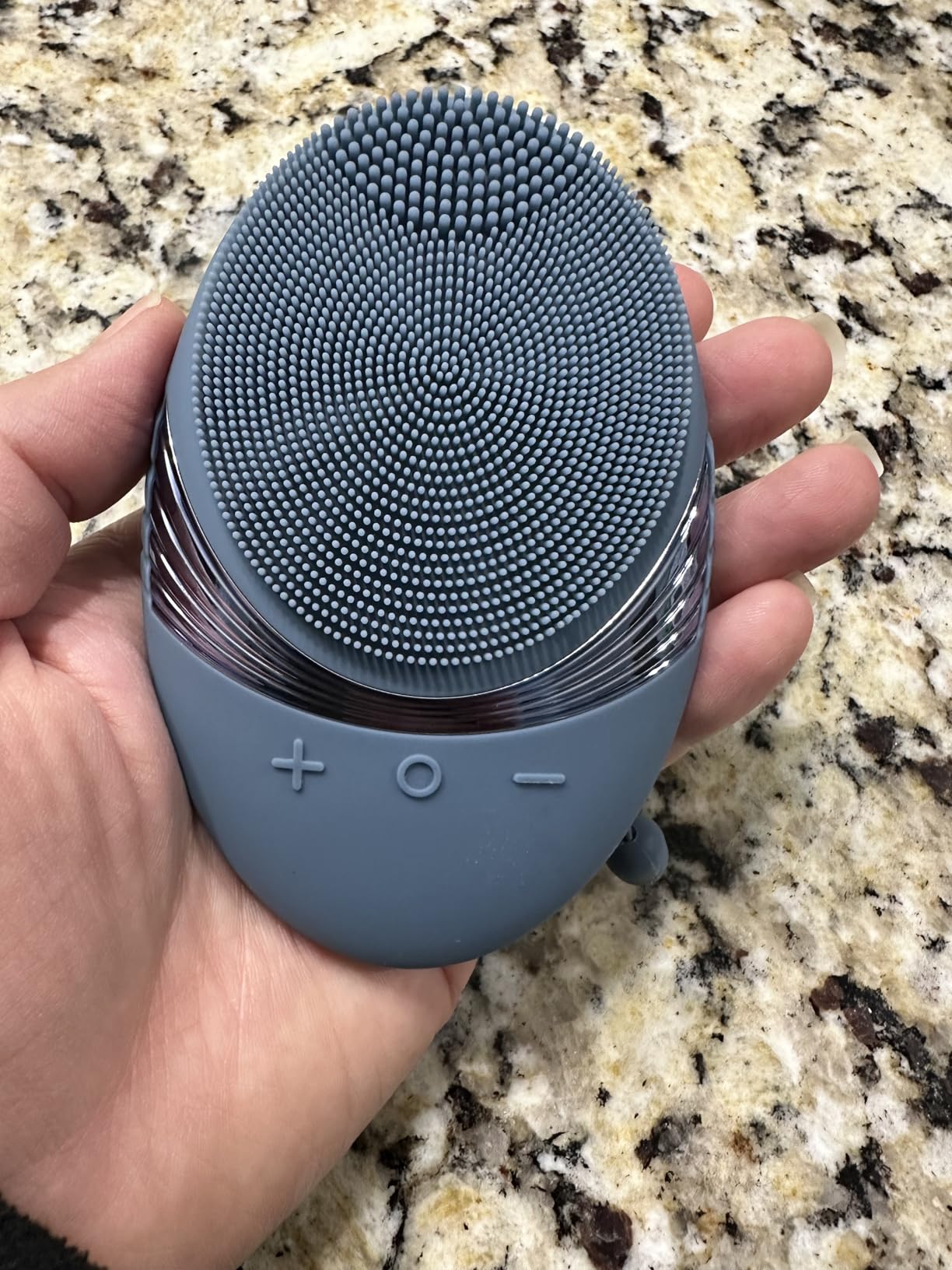 COSLUS FBS01 Facial Cleansing Brush Face Scrubber, Compact for Travel | Rechargeable, Gentle Silicone, 5 Cleansing Modes, Deep Cleaning for Men & Women, Removing Blackhead Exfoliating, Purple customer photo 1