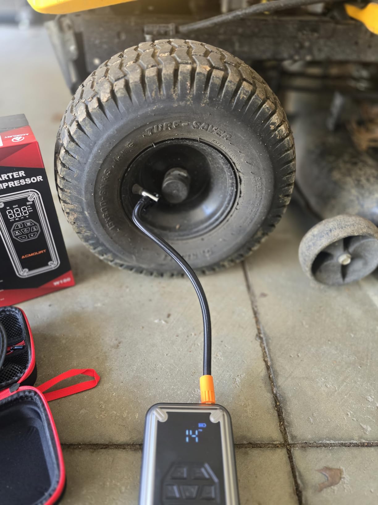 ACMOUNT W160 5000A Jump Starter with Air Compressor 150PSI, 12V Jump Box | Car Jumper Starter Portable (9L Gas/8L Diesel) with Jump Cables, Tire Inflator, 3 LED Light Modes, Power Bank, Car Essentials customer photo 2