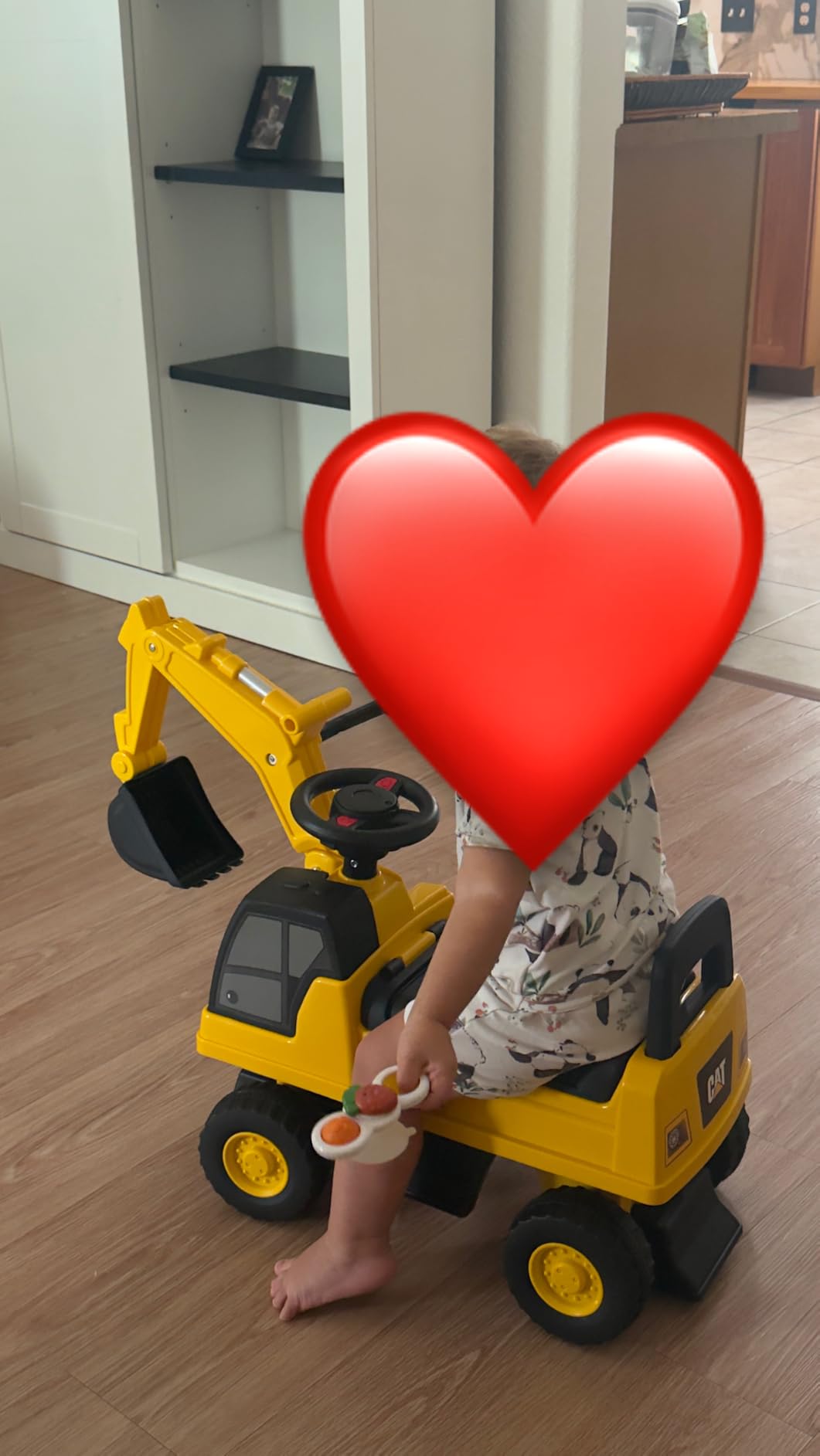 Best Ride On Cars CAT Excavator Push Car - Licensed Caterpillar Ride-On Digger Toy for Kids with Rotating Bucket & Under-Seat Storage - Construction Vehicle for Toddlers customer photo 1