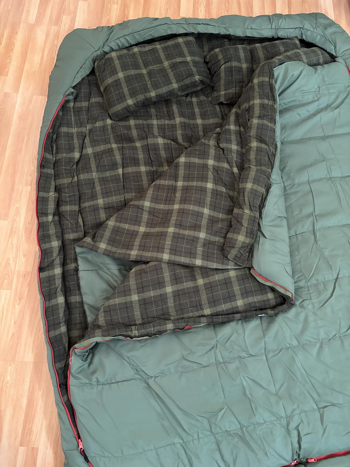 Naturehike Flannel Sleeping Bag for Adults with Pillows, Doublewide Two Person Sleeping Bag for Couples & Whole Family, All Seasons for Camping, Hunting & Bedding customer photo 1