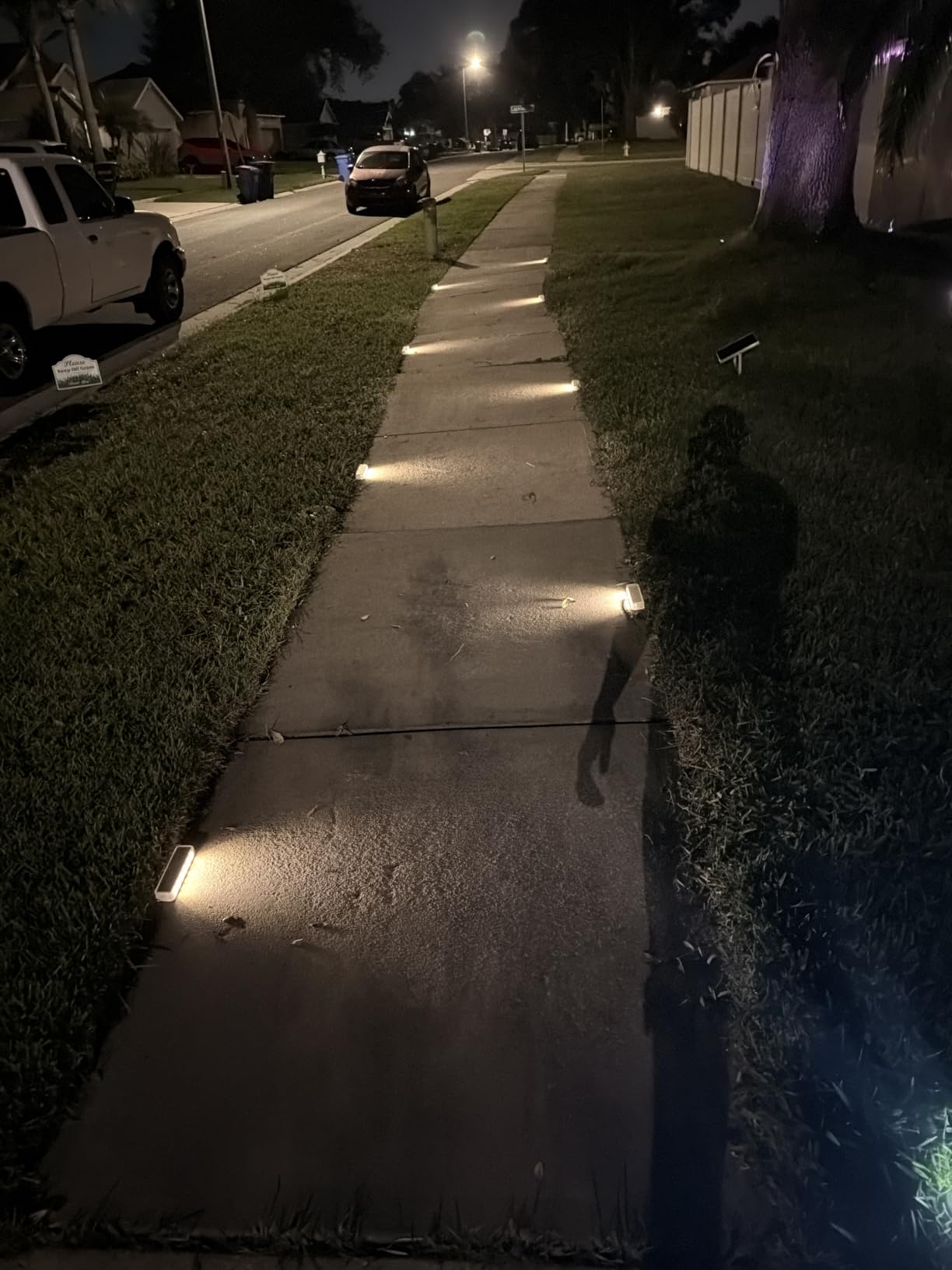 DetarZinLED Solar Step Lights Outdoor IP68 Waterproof 4 Pack Warm White customer photo 1