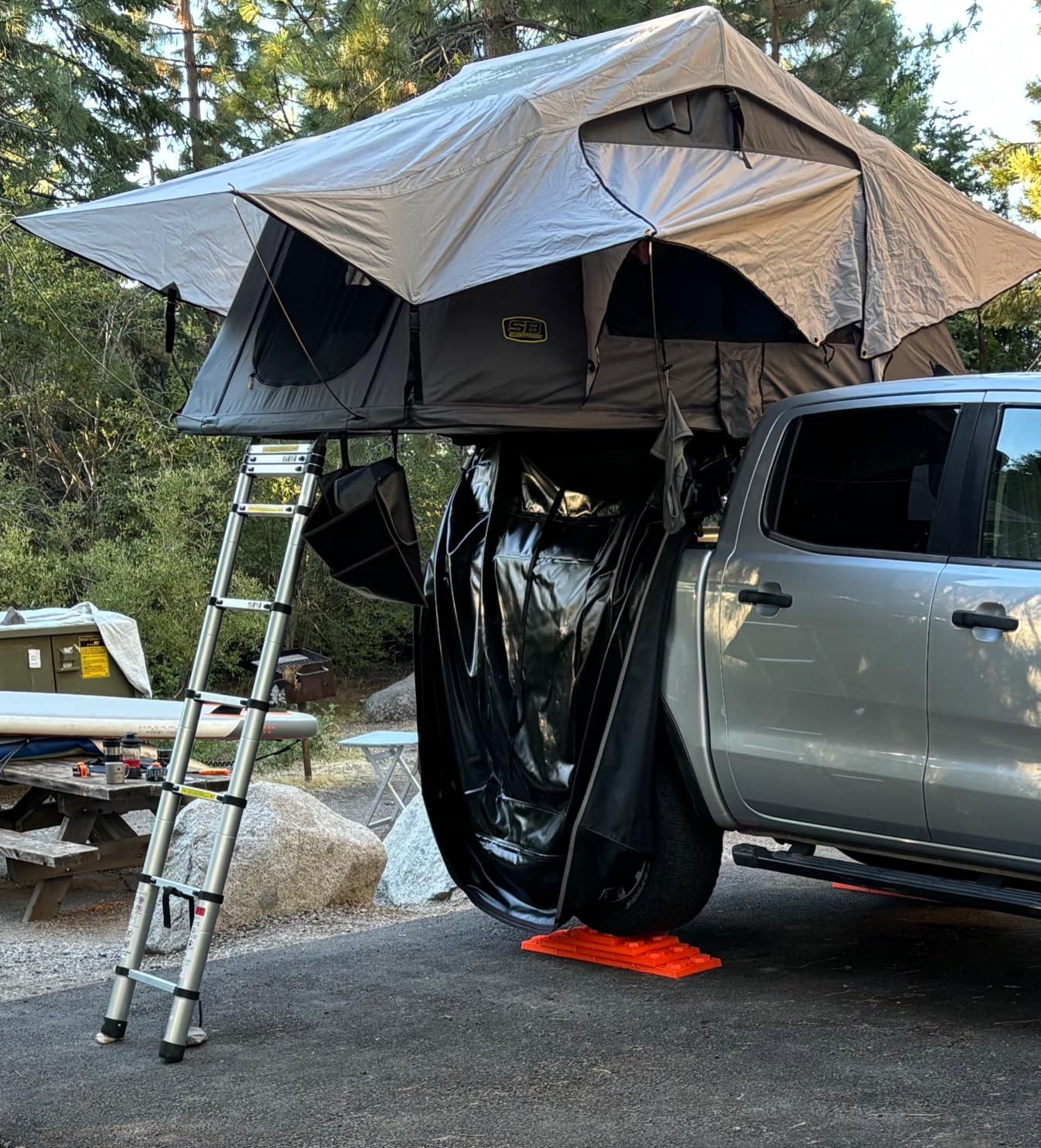 Tuff Stuff Overland TS-LDR-Tele-2.6M Roof Top Tent Telescoping Extension Ladder, 102 Inch, 330 Load Capacity customer photo 1
