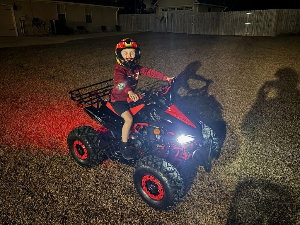 X-PRO Leopard 125 ATV 4 Wheels Quad 125cc ATV Quads with Automatic Transmission w/Reverse, Big 19/18