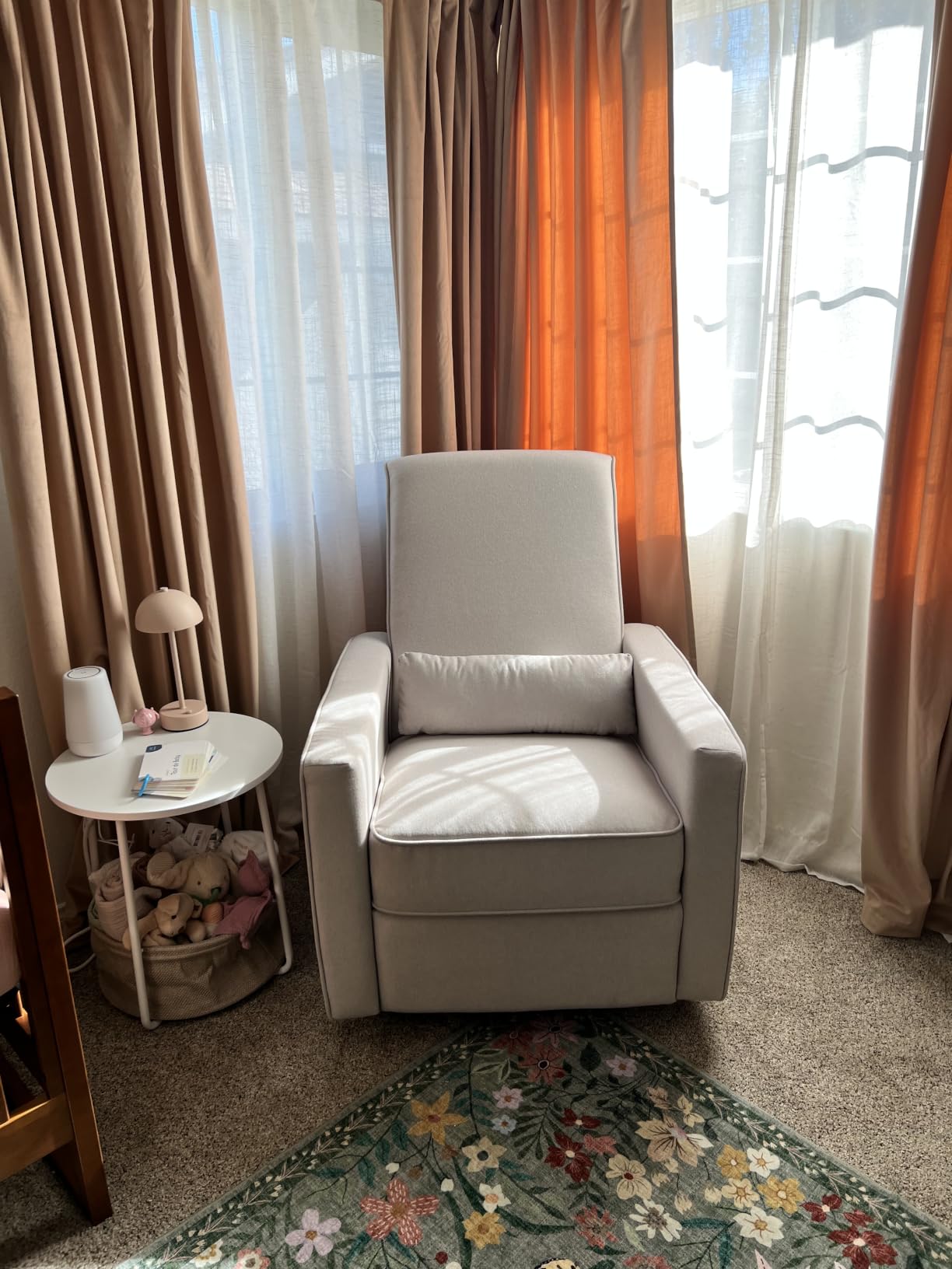 Davinci Piper Upholstered Recliner and Swivel Glider in Pine Green, Greenguard Gold & CertiPUR-US Certified customer photo 1
