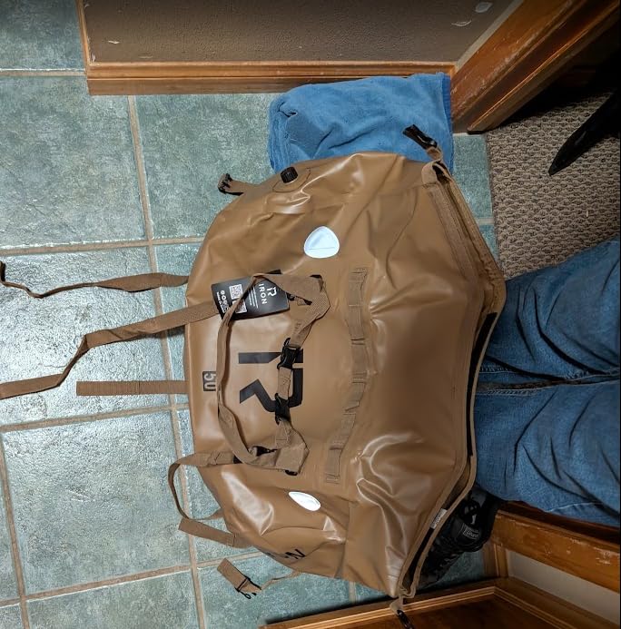 IRON JIA'S Motorcycle Dry Bag, Waterproof Duffel Bag with Roll-Top Closure | 30L Motorcycle Tail Bag, Fully Waterproof, Wet-Dry Storage, Quick Mounting, Air Valve, MOLLE, Reflective Trim customer photo 2