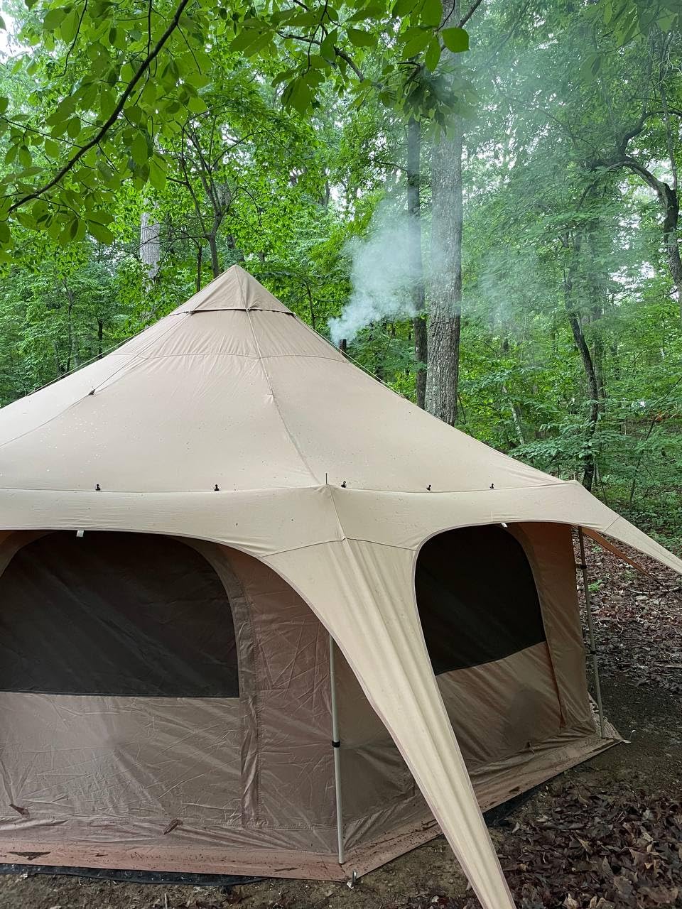 VEVOR Canvas Tent Bell, Yurt 4 Seasons for Camping with Stove Jack, Breathable Holds up to 4 People, Family Camping Outdoor Hunting Party customer photo 2