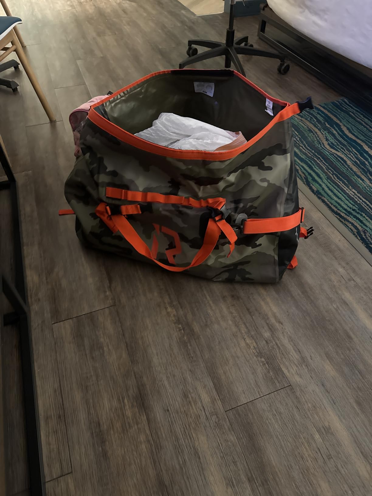 BORLENI Waterproof Motorcycle Duffel Bag Tail Bag 50L Dry Bags Luggage | Large Storage Space Roll Top Closure, Shoulder Straps, Inner Pocket and Mesh Pocket for Cycling Travel Camping customer photo 2