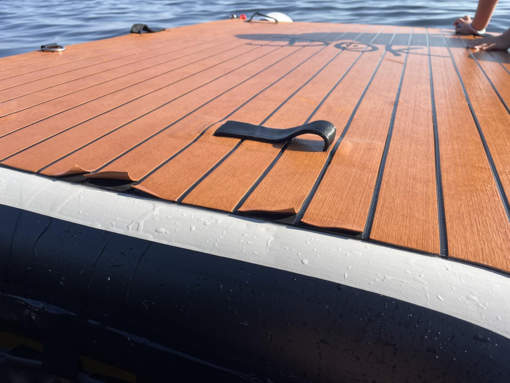 DOK Party-DOK Inflatable Dock Platform: Safe & Easy Water Access; Floating Non-Slip EVA Foam with Water Ramp for Pool, Dock, & Lake | Military Grade & High Visibility customer photo 1