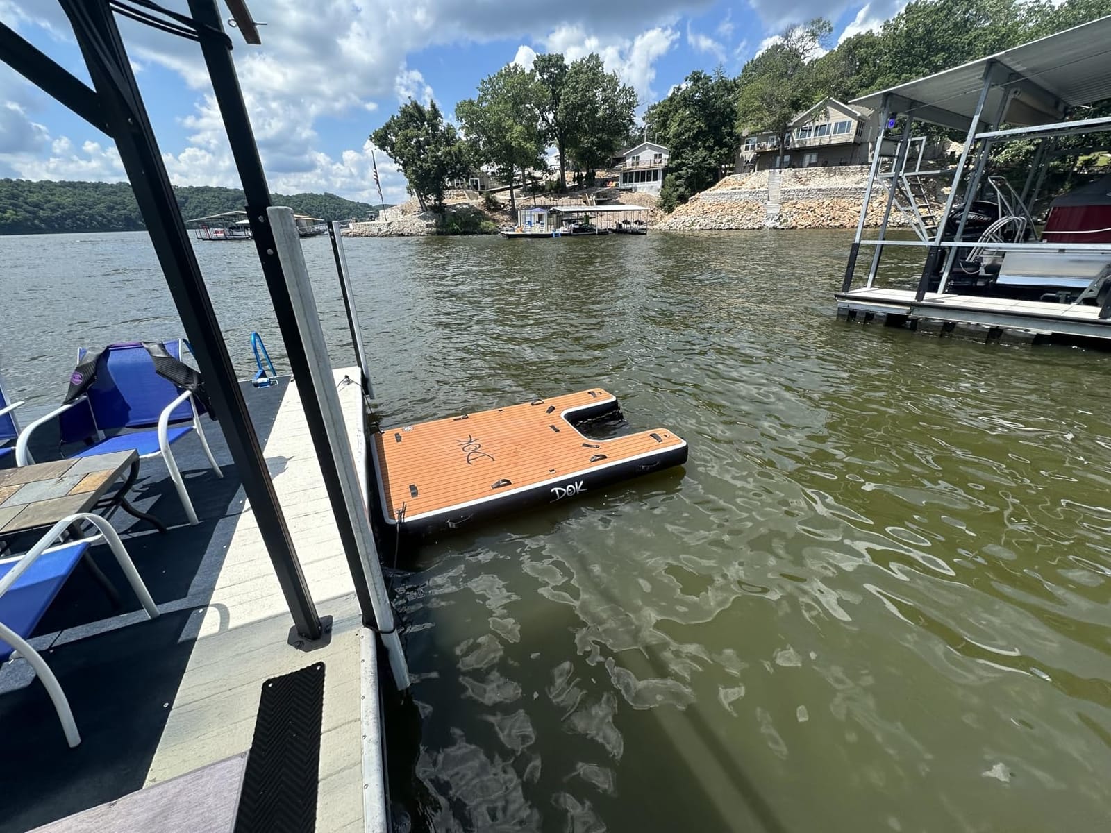DOK Party-DOK Inflatable Dock Platform: Safe & Easy Water Access; Floating Non-Slip EVA Foam with Water Ramp for Pool, Dock, & Lake | Military Grade & High Visibility customer photo 2
