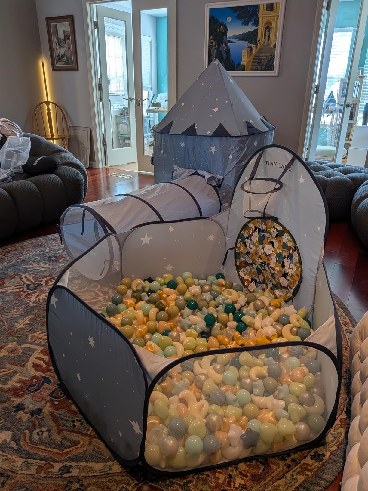 Tiny Land Kids Play Tent with Tunnel, Pop-Up Tent & Ball Pit for Toddlers | Foldable Indoor Play Set With Carry Bag, Breathable Mesh Design, Easy To Assemble, Great Gift For 2 Year Old Girls & Boys customer photo 2