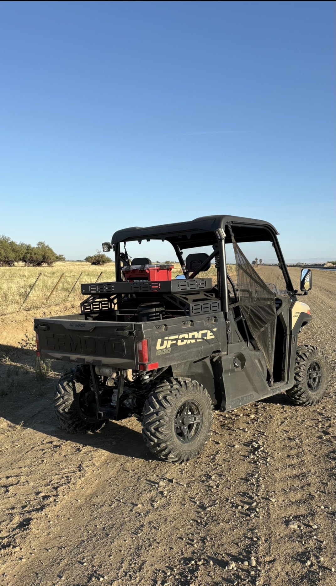 HECASA UTV Overbed Cargo Rack Adjustable Mounting Brackets Fits Bed Rail | Widths 39.7